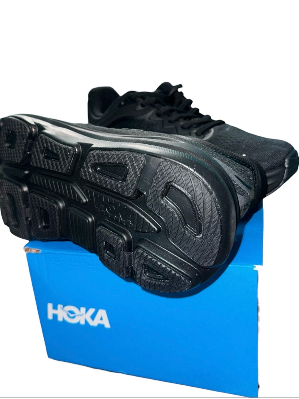 HOKA Bondi 9 Wide Black Men’s Size 8D Running Walking Shoes New in Box - Picture 3 of 6